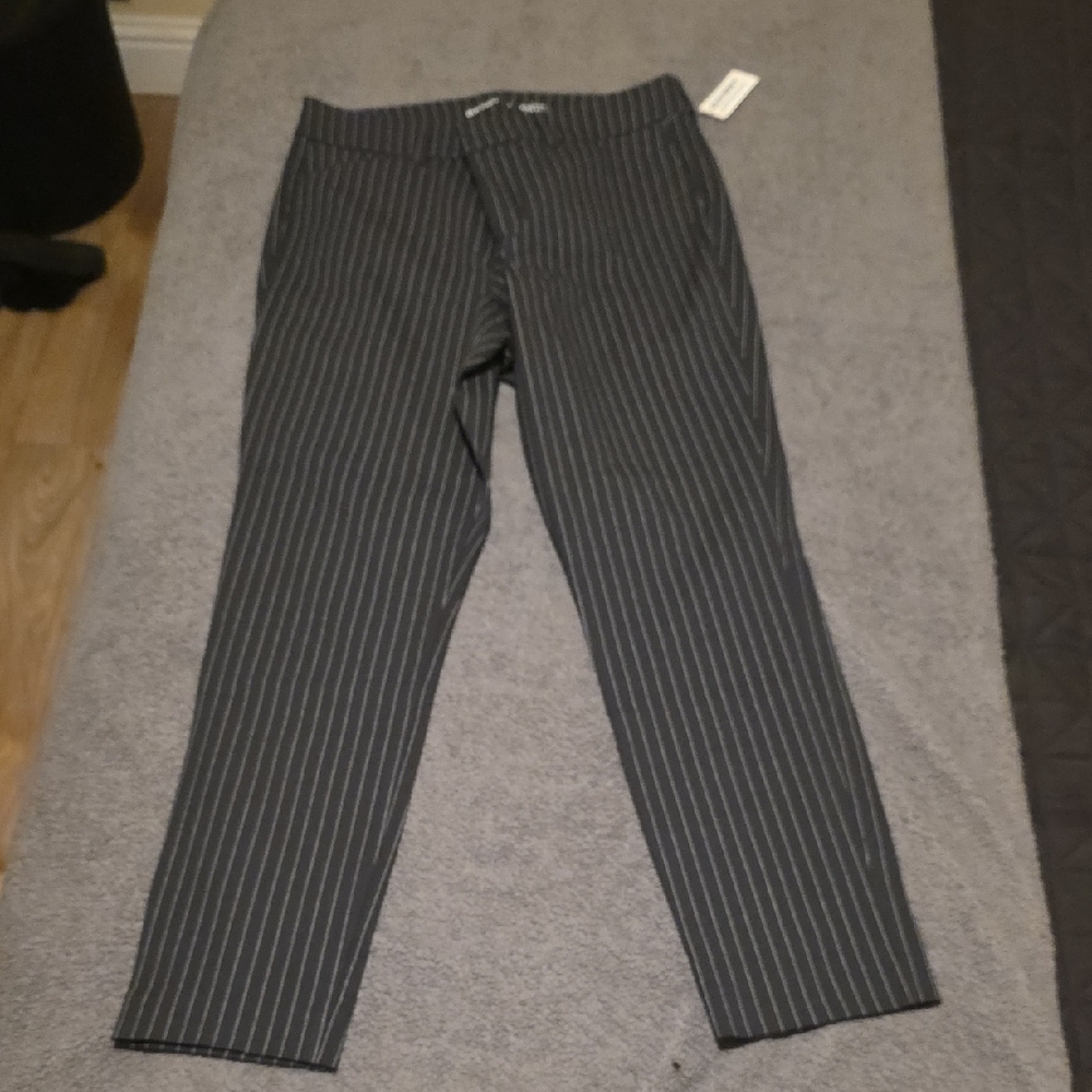 Old Navy Men's Pinstriped Black Pants